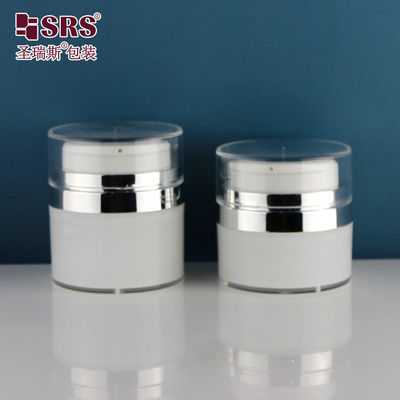 Beli 30ml 50ml kosong acrylic bulat krim wajah lotion serum kosmetik elegan botol tanpa udara online manufacture