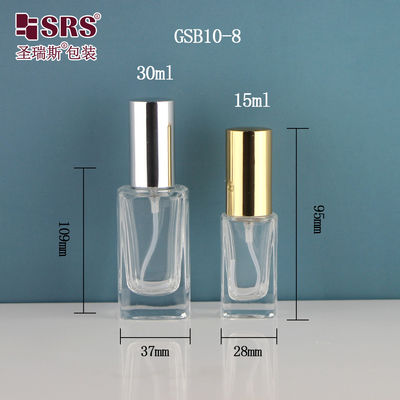 Beli Square Elegant Dispenser Fine Mist Luxury Hand Sanitizer Container 15ml 30ml Botol Semprotan Kaca online manufacture