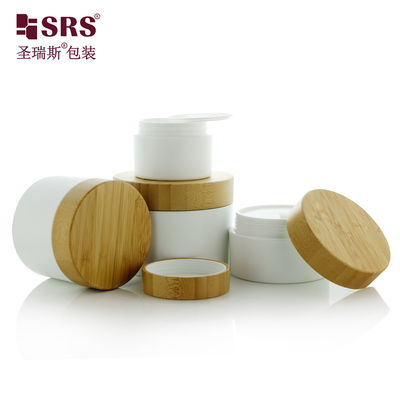 Beli 50g 100g 150g 250g Matte Frosted PP Plastic Jar Dengan Cap Bambu Asli online manufacture
