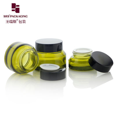 Beli 15ml 30ml 50ml Empty Skincare Packaging Paint Warna Hijau Desain Unik Botol Kaca Kosmetik 50g online manufacture