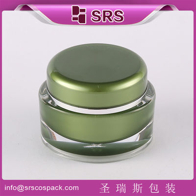 Beli SRS 2015 China mewah 15ml 30ml 50ml bentuk oval acrylic toples kosmetik untuk krim wajah online manufacture