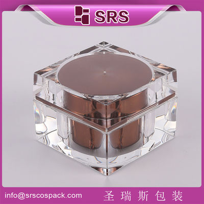 Beli Pasang keranjang berukuran persegi yang jernih untuk perawatan kulit toples 50ml online manufacture