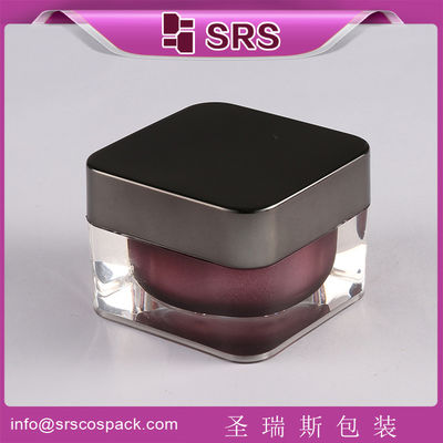 Beli SRS China mewah persegi krilik Perawatan Kulit Krim Penggunaan dan Plastik Bahan Badan toples kosmetik online manufacture