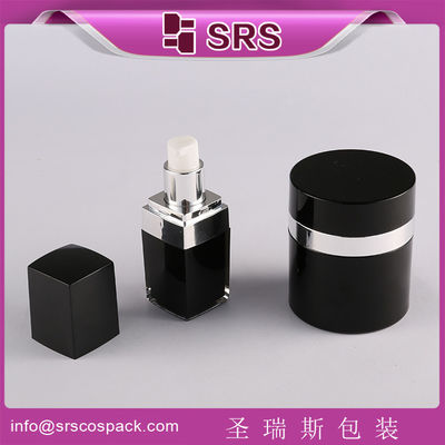 Beli SRS China pemasok kosong kotak botol lotion akrilik dan bulat 50g airless set toples krim online manufacture