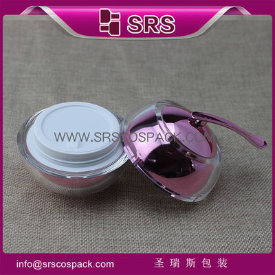 Beli Shengruisi Kemasan wadah akrilik lucu J016 bentuk apel toples kosmetik online manufacture