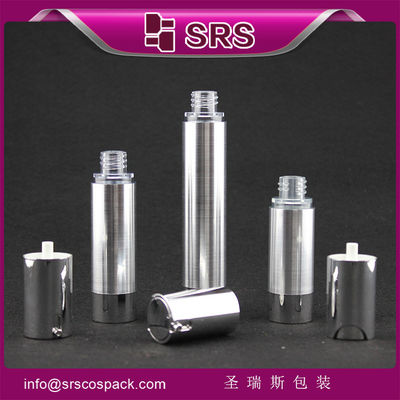 Beli TA021 15ml 30ml 50ml bentuk silinder botol pompa kosmetik perak tanpa udara online manufacture