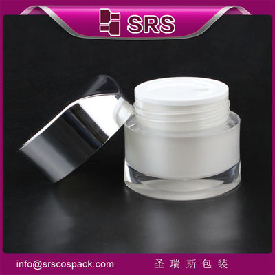 Beli Botol kosmetik berbentuk khusus putih, tutup yang termatisasi J093 30g 50g online manufacture