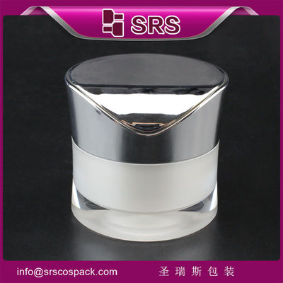 Beli toples putih matte dengan topi perak krim perawatan kulit toples kosong online manufacture