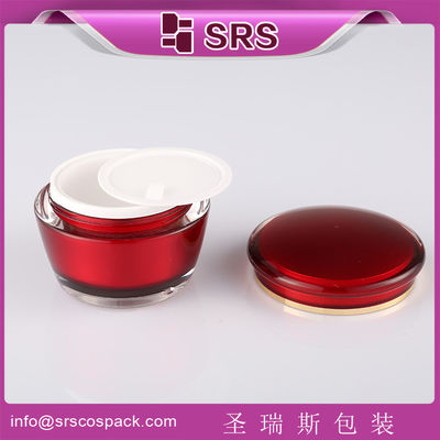 Beli warna merah J035 15g 30g 50g toples plastik kosmetik online manufacture