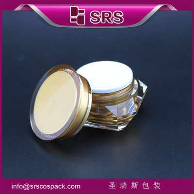 Beli botol krim perawatan kulit berbentuk berlian botol emas mason online manufacture