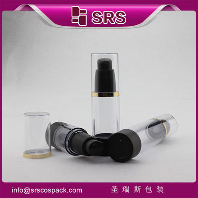 Beli 15ml 30ml 50ml botol kosmetik pemasok 30ml pompa airless hitam online manufacture