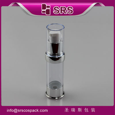 Beli A0214 botol tanpa udara bening dengan bahu dan dasar perak bermetal online manufacture
