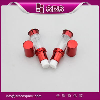 Beli A0214 botol pompa tanpa udara berukuran kecil berwarna merah bermetal untuk serum online manufacture