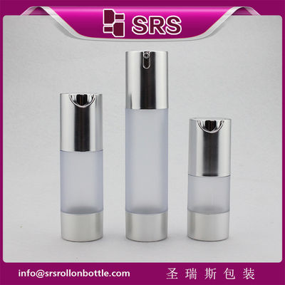 Beli TA021 Botol bening matte 15ml 30ml 50ml dengan bahu perak dan botol tanpa udara online manufacture