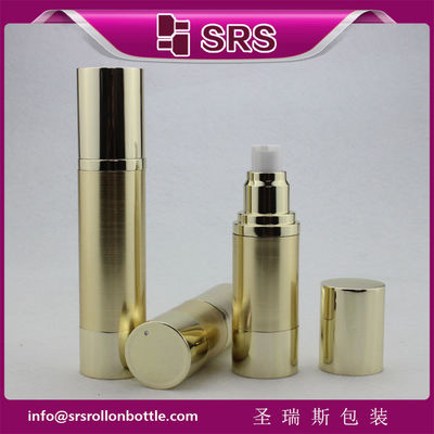 Beli China pabrik manufaktur A022 15ml 30ml 50ml emas botol pompa tanpa udara online manufacture