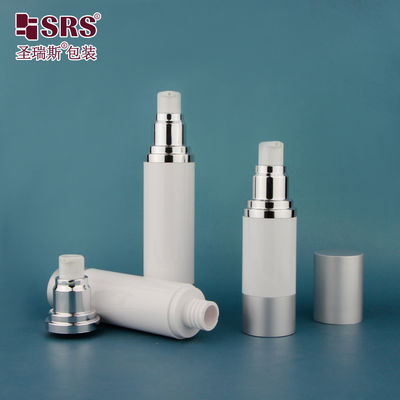 Beli 15ml 30ml 50ml krim kosmetik mewah isi ulang serum bulat kosong tanpa udara pompa botol online manufacture