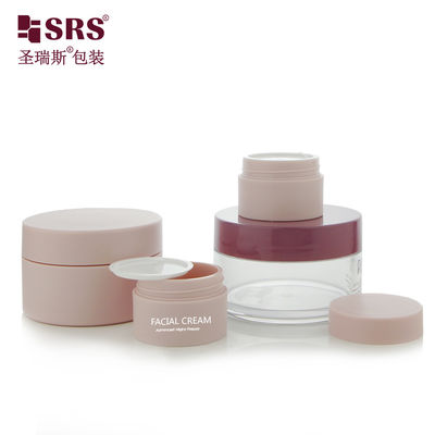 Beli 15g 80g Matte Finish Wadah Krim Plastik Kosong Stoples Kosmetik PET Warna Pink Kustom online manufacture