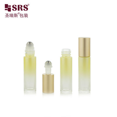 Beli 10ml Cat Custom Gradient Kuning kosong minyak esensial botol kaca rollon online manufacture