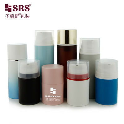 Beli Round Snap On Style PP PCR Bahan Daur Ulang Warna Custom 150ml Airless Pump Bottle online manufacture