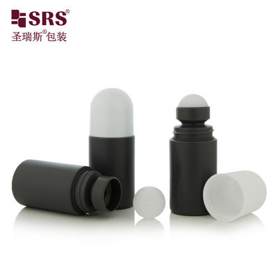 Beli 60ml Empty Cosmetic Packaging PP No Leakage Round Gel Bottle Deodorant dengan Roll On Ball online manufacture