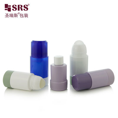 Beli Penggantian kosong Plastik PP PCR Daur Ulang Deodorant Gel Bentuk Bulat Roll On Applicator Botol online manufacture