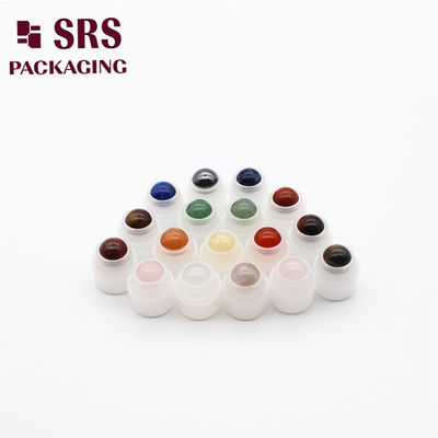 Beli bulat kecil berwarna-warni batu semi mulia roller bola pemegang plastik dengan bola untuk botol gulung online manufacture