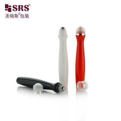 Beli SRS8447-15ML kosong Custom Color Plastik Roller Steel Ball Untuk Eye Gel Bentuk Radian Desain Unik PETG Material Applicator online manufacture