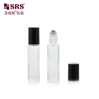 Beli Whosale kemasan wewangian 10ml kaca bening roll bola pada botol Uji vakum 100% tidak bocor baja kepala aplikator pijat untuk perawatan kulit minyak esensial online manufacture