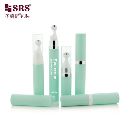 Beli A0035 7.5ml 10ml 15ml Bulat tanpa udara gaya pers Plastik PP PCR Serum Mata Roller Pijat Botol Bola Baja online manufacture