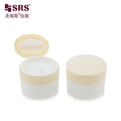 Beli SRS1 120g 150g Kustom Ringan Hangat Putih PP PCR Daur Ulang Tubuh Scrub Krim Jar Kontainer Dengan Sendok online manufacture