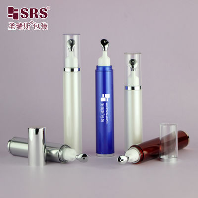 Beli AY005 10ML 15ML Acrylic Roll On Roller Metal Head Bottle Packaging Empty Applicator Eye Cream Press Style Bottles online manufacture