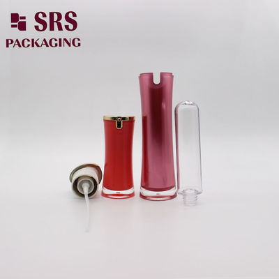Beli SRS China Supplier mewah kosong produk perawatan kulit hitam wadah botol lotion akrilik online manufacture