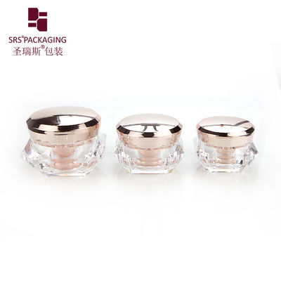 Beli J060C bentuk berlian acrylic berkilau toples kosmetik mewah online manufacture