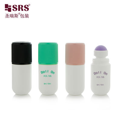 Beli RPPA1-50ML Round Bottom PP Solid Color With Colorful Cap Customized No Leakage Pain Relief Gel Roll On Massage Bottle online manufacture