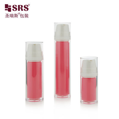 Beli SRSA404 15ml 30ml 50ml Double Wall Clear AS Plastic Cosmetic Lotion Foundation Bottle Customized online manufacture