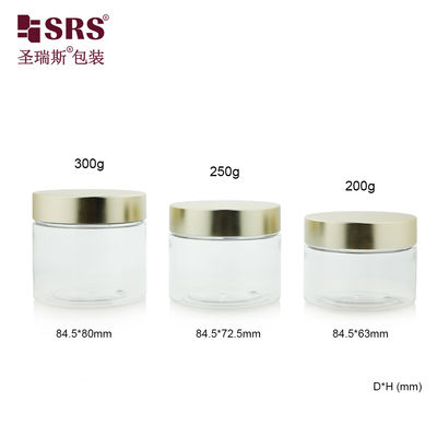 Beli PET008 200g 250g 300g Plastic Inject-Blow PET Jar With Screw Cap For Body Scrub Hair Masks Cream online manufacture