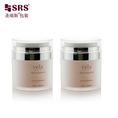 Beli A100-1 15ml 30ml 50ml Acrylic Airless Jar Container Replaceable Facial Cream Jars Dicat warna Logo Pencetakan online manufacture