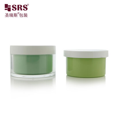 Beli J101 50g 100g 240g Toples Plastik Dinding Ganda yang Dapat Diganti untuk Krim Wajah Gel Wadah Grosir Bulat online manufacture