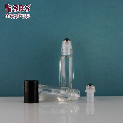 membeli Botol Rol Kaca SRS 8ml Proof Leak Clear Glass Roll On Botol dengan Ball Roller Baja untuk Parfum Minyak Esensial Aroma online manufacture