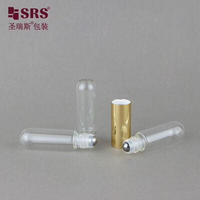 membeli 5ml+5ml Kepala Bulat 2 In 1 Dual Tube Glass Roll On Bottle Bottle Roller Double-ended Untuk Minyak Esensial Kutikul online manufacture
