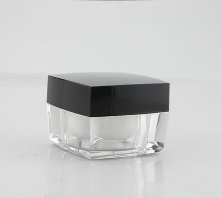 Beli 50g toples bening dengan tutup plastik hitam, wadah krim perawatan kulit akrilik online manufacture