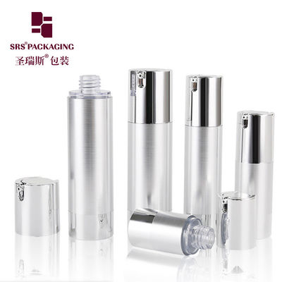 Beli 15ml 30ml 50ml kosmetik custom perak kosong airless botol krim mata online manufacture