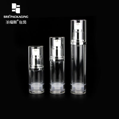 Beli AS transparan 15ml 30ml 50ml plastik kosmetik pompa tanpa udara botol kosong online manufacture
