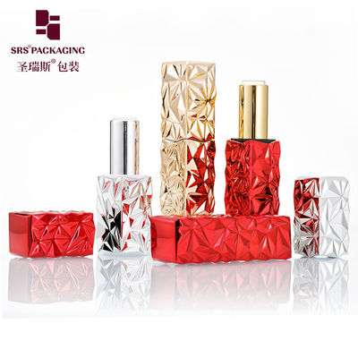 Beli 3.5g desain unik berkilau merah emas perak mewah kosong botol lipstik online manufacture
