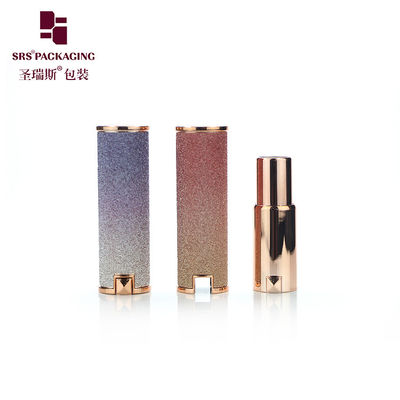 Beli Kulit domba mewah Bentuk bulat Di stok kosong Hitam tabung lipstik online manufacture