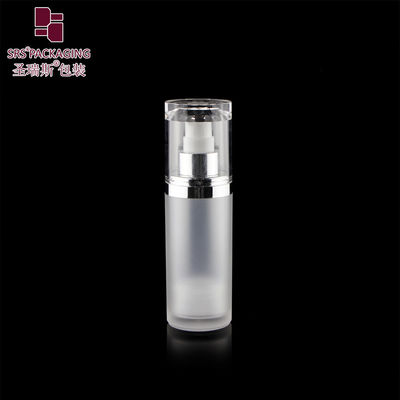 Beli 15ml 30ml 50ml bentuk bulat custom warna lotion akrilik botol tanpa udara online manufacture