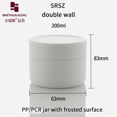 Beli SRS 200g Double Wall Unik Bentuk Frosted PCR Plastik Jar Untuk Krim online manufacture