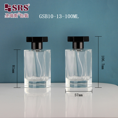 Luxury Elegant Transparent Glass Fine Mist Perfume Spray Botol 100ml