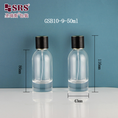 Botol Semprotan Kaca Berbentuk Boston Transparent Perfume Perfume Empty 50ml