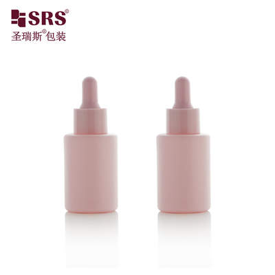Botol Kaca Bulat Cantik Minyak Esensial Parfum Botol Dropper Pink 30ml